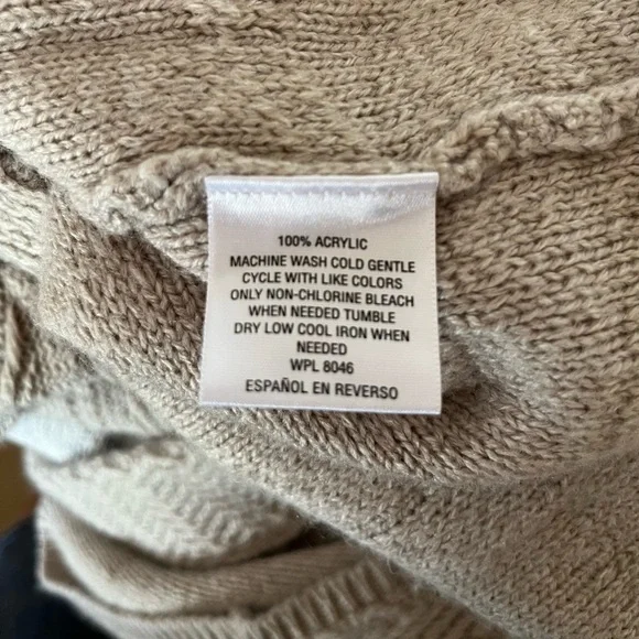 Style & Co. Taupe Patterned Long Cardigan - Picture 7 of 7